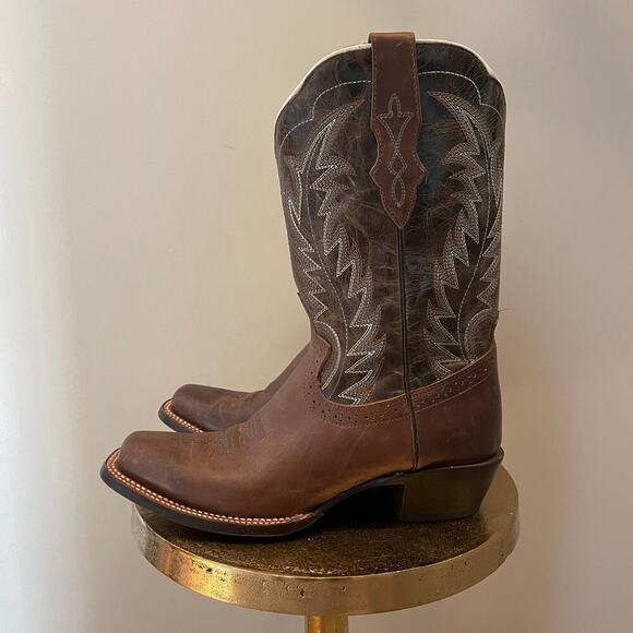 JB Dillon Reserve 9.5B Leather Cowboy Boots | Brown, Handmade in Mexico - Picture 7 of 11